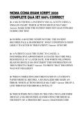 NCMA CCMA EXAM SCRIPT 2026 COMPLETE Q&A SET 100&percnt; CORRECT