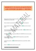 KIERSTEN'S NU110 EXAM QUESTIONS AND ANSWERS GRADED A&plus; 2025&sol;2026
