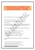 NUR 325 EXAM 1 QUESTIONS AND ANSWERS GRADED A&plus; 2025&sol;2026