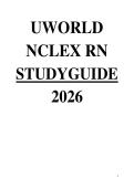 UWORLD NCLEX RN STUDYGUIDE  2026