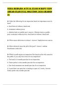 NEHA REHS&sol;RS ACTUAL EXAM SCRIPT VIEW AHEAD EXAM FULL SOLUTION 2026 GRADED A&plus;