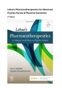 Test Bank &ndash; Lehne&rsquo;s Pharmacotherapeutics for Advanced Practice Nurses and Physician Assistants &lpar;2nd Edition&rpar; by Laura Rosenthal &vert; All Chapters Verified