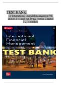 Test Bank for International Financial Management 9th Edition &vert; Cheol Eun & Bruce Resnick &vert; Complete Guide &vert; A&plus; Graded