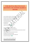 NURS 306 FINAL PRACTICE EXAM QUESTIONS AND ANSWERS GRADED A&plus; 2025&sol;2026