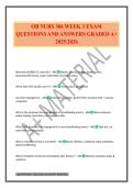 OB NURS 306 WEEK 3 EXAM QUESTIONS AND ANSWERS GRADED A&plus; 2025&sol;2026