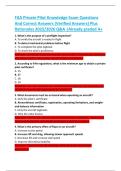 FAA Private Pilot Knowledge Exam Questions  And Correct Answers &lpar;Verified Answers&rpar; Plus  Rationales 2025&sol;2026 Q&A &vert;Already graded A&plus;