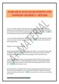 NURS 420 FA II EXAM QUESTIONS AND ANSWERS GRADED A&plus; 2025&sol;2026
