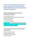 California Household Movers Practice Questions with Correct Answers