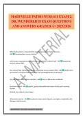 MARYVILLE PATHO NURS 611 EXAM 2&period; DR&period; WUNDERLICH EXAM QUESTIONS AND ANSWERS GRADED A&plus; 2025&sol;2026