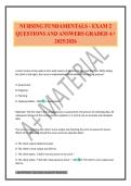 NURSING FUNDAMENTALS - EXAM 2 QUESTIONS AND ANSWERS GRADED A&plus; 2025&sol;2026