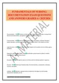 FUNDAMENTALS OF NURSING&colon; DOCUMENTATION EXAM QUESTIONS AND ANSWERS GRADED A&plus; 2025&sol;2026