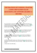 FOUNDATIONS OF NURSING CHAPTER 3&colon; DOCUMENTATION EXAM QUESTIONS AND ANSWERS GRADED A&plus; 2025&sol;2026