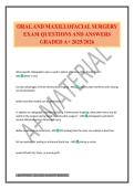 ORAL AND MAXILLOFACIAL SURGERY EXAM QUESTIONS AND ANSWERS GRADED A&plus; 2025&sol;2026