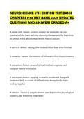 NEUROSCIENCE 6TH EDITION TEST BANK CHAPTERS 1-34 TEST BANK 2026 UPDATED QUESTIONS AND ANSWERS GRADED A&plus;