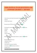 OSHA 30 FINAL EXAM QUESTIONS AND ANSWERS GRADED A&plus; 2025&sol;2026