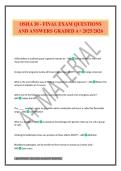 OSHA 30 - FINAL EXAM QUESTIONS AND ANSWERS GRADED A&plus; 2025&sol;2026