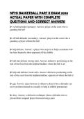 NFHS BASKETBALL PART II EXAM 2026 ACTUAL PAPER WITH COMPLETE QUESTIONS AND CORRECT ANSWERS