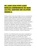 NFL AGENT EXAM SPORTS AGENT BUNDLED COMPREHENSIVE TEST BANK 2026 FULL QUESTIONS AND SOLUTIONS GRADED A