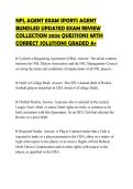NFL AGENT EXAM SPORTS AGENT BUNDLED UPDATED EXAM REVIEW COLLECTION 2026 QUESTIONS WITH CORRECT SOLUTIONS GRADED A&plus;