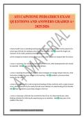ATI CAPSTONE PEDIATRICS EXAM QUESTIONS AND ANSWERS GRADED A&plus; 2025&sol;2026
