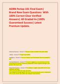 AORN Periop 101 Final Exam&vert; Brand New Exam Questions  With 100&percnt; Correct Clear Verified Answers&vert; All Graded A&plus;&vert;100&percnt; Guaranteed Success&vert; Latest Premium Update&period;