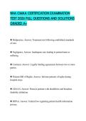 NHA CMAA CERTIFICATION EXAMINATION TEST 2026 FULL QUESTIONS AND SOLUTIONS GRADED A&plus;