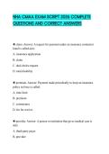 NHA CMAA EXAM SCRIPT 2026 COMPLETE QUESTIONS AND CORRECT ANSWERS