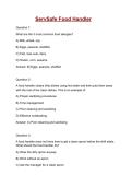 ServSafe Food Handler Questions and correct Answers &lpar;100&percnt; VERIFIED&rpar;&vert; 2026&sol;2027