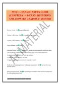 PSYC 1 - EXAM &num;1 STUDY GUIDE &lpar;CHAPTERS 1 - 4&rpar; EXAM QUESTIONS AND ANSWERS GRADED A&plus; 2025&sol;2026