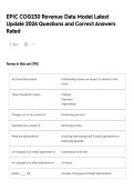 EPIC COG230 Revenue Data Model Latest Update 2026 Questions and Correct Answers Rated