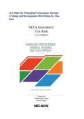 Managing Performance through Training and Development &ndash; 8th Edition by Alan M&period; Saks &vert; Complete Test Bank with Questions and Answers