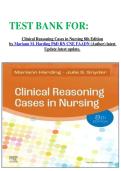 TEST BANK FOR&colon;  Clinical Reasoning Cases in Nursing 8th Edition by Mariann M&period; Harding PhD RN CNE FAADN &lpar;Author&rpar; latest Update latest update&period;