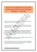 REAL ESTATE BROKER STATE PREP EXAM 1 QUESTIONS AND ANSWERS GRADED A&plus; 2025&sol;2026