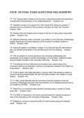 EDHE 105 FINAL EXAM QUESTIONS AND ANSWERS