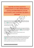 SJEPME II INTELLIGENCE OPERATIONS AT THE OPERATIONAL LEVEL ENVIRONMENTS&period; EXAM QUESTIONS AND ANSWERS GRADED A&plus; 2025&sol;2026