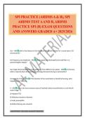 SPI PRACTICE &lpar;ARDMS A & B&rpar;&comma; SPI ARDMS TEST A AND B&comma; ARDMS PRACTICE SPI &lpar;B&rpar; EXAM QUESTIONS AND ANSWERS GRADED A&plus; 2025&sol;2026