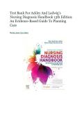 Test Bank For Ackley and Ladwig-s Nursing Diagnosis Handbook 13th Edition An Evidence-Based Guide &colon; 2026 Update