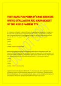 Test Bank for Primary Care Medicine  Office Evaluation and Management  of the Adult Patient 8th