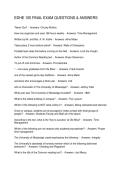 EDHE 105 FINAL EXAM QUESTIONS & ANSWERS