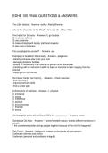 EDHE 105 FINAL QUESTIONS & ANSWERS