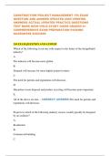 CONSTRUCTION PROJECT MANAGEMENT 150 EXAM QUESTION AND ANSWER UPDATED 2026 VERIFIED ANSWERS ACTUAL UPDATED PRACTICE QUESTIONS TEST BANK HIGH-YIELD STUDY GUIDE GRADED A&plus; COMPREHENSIVE EXAM PREPARATION PASSING GUARANTEE SUCCESS