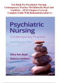 Test Bank for Psychiatric Nursing- Contemporary Practice&comma; 7th Edition by Boyd&comma; 9781975161187&comma; Covering Chapters 1-43 &vert; Includes Rationales