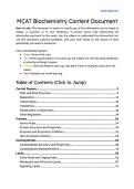 MCAT Biochemistry Content Document