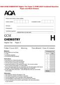 AQA GCSE CHEMISTRY Higher Tier Paper 2 JUNE 2025 Combined Question  Paper and Mark Scheme 
