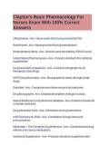 Clayton's Basic Pharmacology For Nurses Exam With 100&percnt; Correct Answers