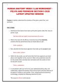 HUMAN ANATOMY WEEK 5 LAB WORKSHEET - PELVIS AND PERINEUM SECTION 9