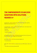 TIM COMPREHENSIVE EXAM 2026  QUESTIONS WITH SOLUTIONS  GRADED A&plus;