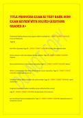 TITLE PRODUCER EXAM NJ TEST BANK 2026  EXAM REVIEW WITH SOLVED QUESTIONS  GRADED A&plus;