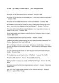 EDHE 105 FINAL EXAM QUESTIONS & ANSWERS