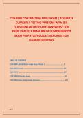 CON 3900 CONTRACTING FINAL EXAM &vert; ACCURATE  CURRENTLY TESTING VERSIONS WITH 150  QUESTIONS WITH DETAILED ANSWERS&sol; CON  3900V PRACTICE EXAM AND A COMPREHENSIVE  EXAM PREP STUDY GUIDE &vert; ACCURATE FOR  GUARANTEED PASS